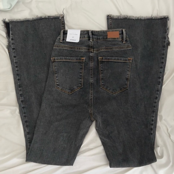 subdued greyish black soft flare jeans - Picture 4 of 4